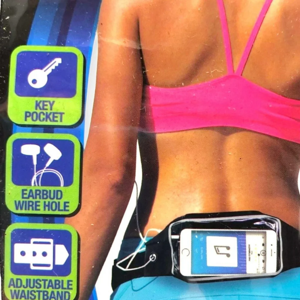 Pro Strength Active Waistband Phone Device Holder Pouch Adjustable Universal